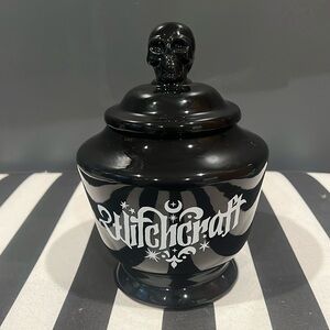 Killstar Black Witchcraft Skull Ceramic Jar